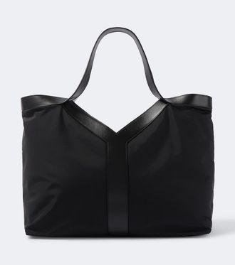 Saint Laurent Y Large leather-trimmed tote bag