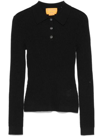 Guest In Residence Long Sleeves Shrunken Cashmere Polo Shirt