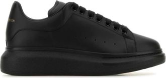 Alexander McQueen Zwarte Leren Sneakers met Hak - Heren - Sneakers - Zwart - 41 EU - Schoenen