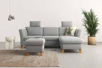 HOME AFFAIRE Ecksofa »Trelleborg L-Form« Federkern-Polsterung, wahlweise mit Bettfunktion und Bettkasten