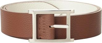 Orciani Micron Dubbele Riem - Heren - Riemen - Bruin - 90 CM - Leer - Accessoires