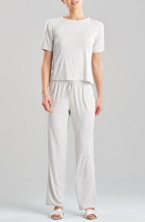 Natori Feathers Essentials Pajamas in Light Heather Grey at Nordstrom, Size X-Small