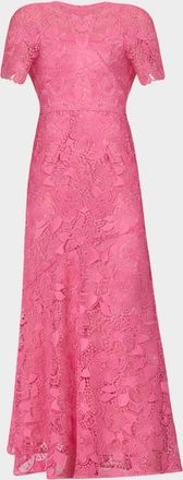 Shoshanna Ellie Floral Lace A-Line Gown