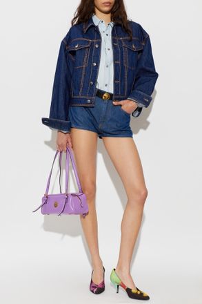 Versace Denim Jacket, Womens, Navy Blue