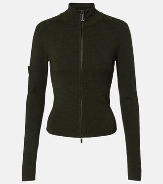 Victoria Beckham Wool-blend zip-up sweater