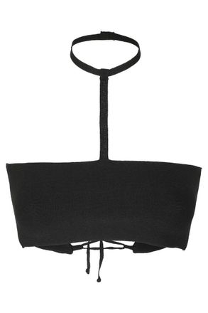 Andreadamo Strapless Black Knit Mini Top