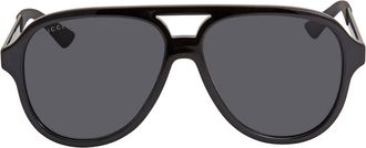 Gucci Grey Pilot Mens Sunglasses GG0688S 001 59