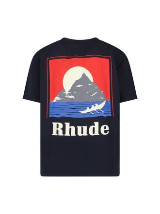 Rhude Mens T-Shirts And Polos Black Cotton