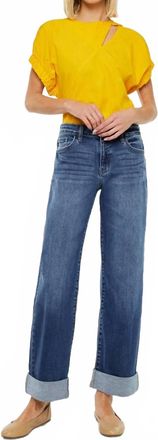 Kancan Ivanna High Rise Wide Leg Jeans In Medium