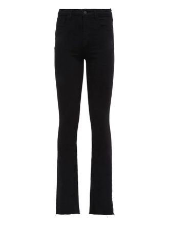 L'agence Ruth frayed jeans - women - Cotton/Polyester/Spandex/Elastane - 26 - Black