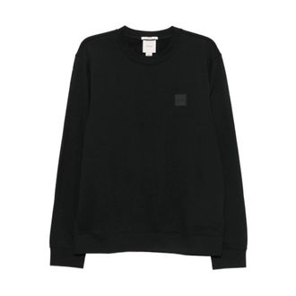 Calvin Klein Jersey de cuello redondo con logo engomado - Knitwear - Hombre - Negro - XL