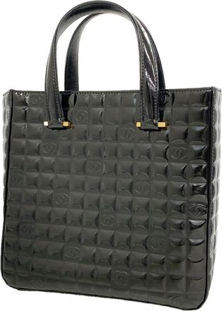 Chanel Black Patent Leather Tote Bag (Pre-Owned)