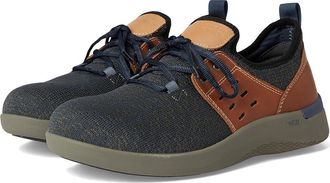 Rockport Works TruFlex Work Comp Toe SD Mens Shoes Blue/Tan : 7 M (D), Textile/Leather