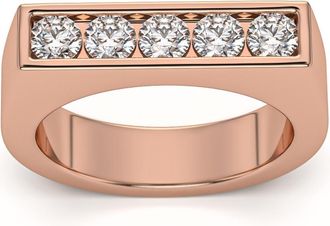 Pompeii3 1Ct Diamond 5-Stone Mens Ring in 10k White, Yellow, or Rose Gold