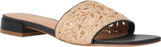 Andr&eacute; Assous Jacin Slide Sandal in Natural/black at Nordstrom, Size 8.5