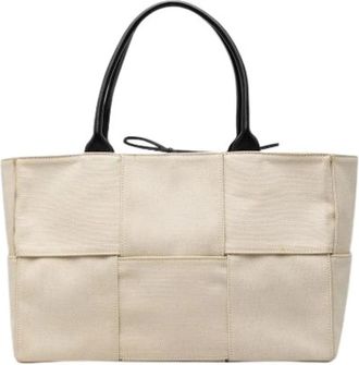 Bottega Veneta Pre-owned Arco Tote Bag - Dames - Vintage Shopper - Beige - ONE Size - Leer - Vintage