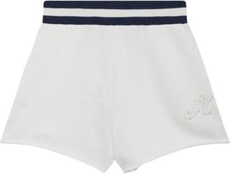 Autry Katoenen Shorts met Logo - Dames - Korte sportbroeken - Wit - L - Katoen - Fitness