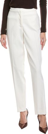 Oscar De La Renta Silk-Trim Wool-Blend Pant