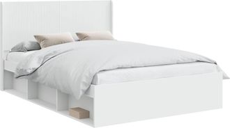 vidaXL Estructura De Cama Con Almacenamiento Y Cabecero Blanco Vidaxl