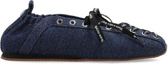 Ganni Sportieve Ballerina in Denim - Dames - Ballerinas - Blauw - 39 EU - Denim - Schoenen