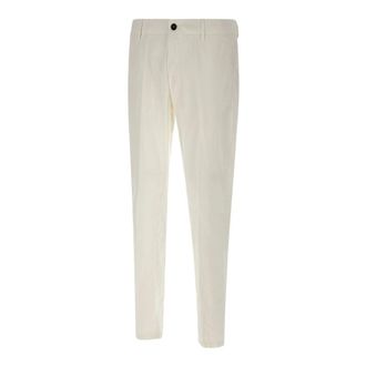 Eleventy Slim-fit Trousers, male, White, Size: W34 Trousers