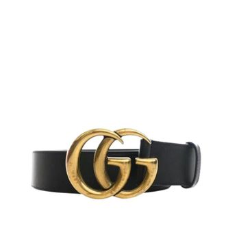 Gucci Pre-owned Vintage Leather Belt - female - Gucci Vintage - Vintage Belts - Black - ONE SIZE - Pre-owned