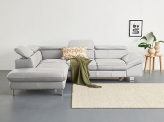 Cotta Ecksofa »Driver L-Form« mit Kopfteilverstellung, wahlweise mit Bettfunktion & Bettkasten