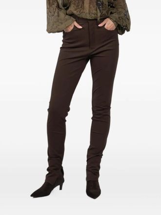 Ronny Kobo zip-up trousers - Brown