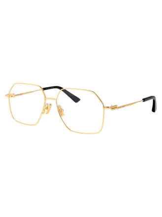 Bottega Veneta BV1332O Gold Metal Square Eyeglasses - Gold