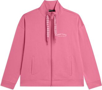 Freddy Felpa Zip e Collo Alto con Fondo asimmetrico