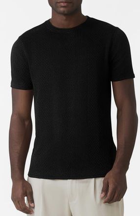Mauvais Cedro Slim Textured Tee in Black at Nordstrom, Size Xx-Large