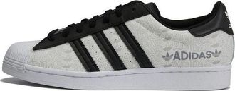 adidas Superstar Reflective Allover Logo - White Black GW7254