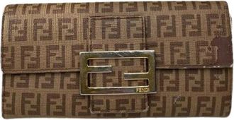 Fendi Pre-owned Baguette Portemonnee - Dames - Vintage Accessoires - Bruin - ONE Size - Leer - Vintage