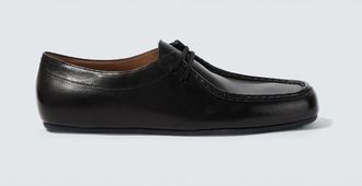 Jil Sander Hood leather lace-up boots