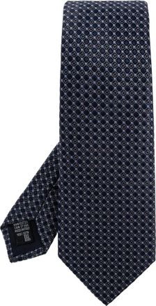 Giorgio Armani Cravatta con stampa geometrica - Blu