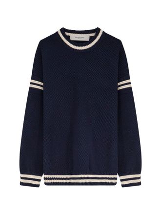 Golden Goose Textured Knit Sweater with Embroidered Detail