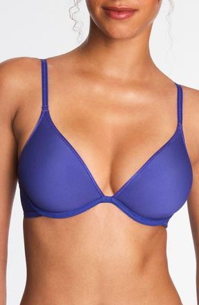 b.tempt'd by Wacoal Full Transparency Plunge Underwire Bra in Spectrum Blue at Nordstrom, Size 32Dd