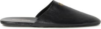 Miu Miu leather slippers - women - Leather - 36 - Black