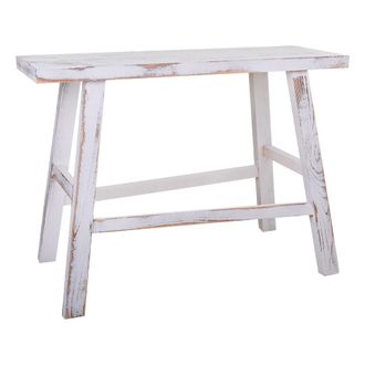 Wanderlust Deco Wanderlust Deco - Banqueta De Madera Blanca 70x25x50