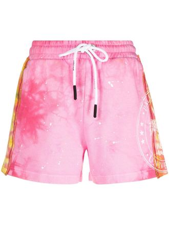 Palm Angels Trainingsshorts met tie-dye print - Roze