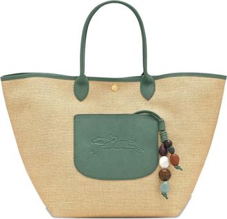 Longchamp Borsa tote Le Pilage in paglia - OREGANO
