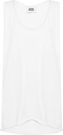 Alpha Studio Maxi Canotta Shapes - Dames - Tops zonder mouwen - Wit - S - Tops