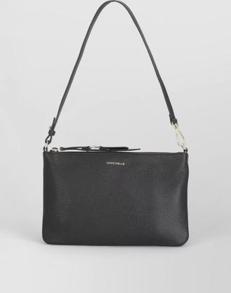 Coccinelle shoulder bag textured leather removable handle