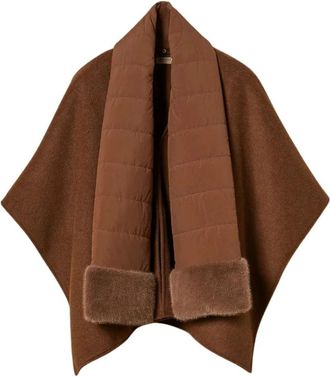 Twinset Poncho 262To 5510 - Jackets - Mujer - Marr&oacute;n - ONE SIZE