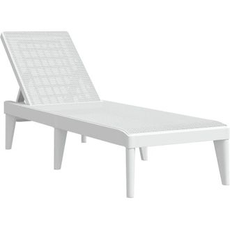 vidaXL Tumbona De Pp Blanco 186x60x29 Cm Vidaxl