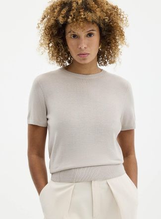 Contemporaine Womens Ultra-fine knit crew-neck sweater