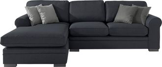 HOME AFFAIRE Ecksofa »Broughton L-Form« weicher Sitzkomfort, incl. 4 Zierkissen, Keder