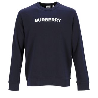 Burberry Mens Blue Logo Sweatshirt Cotton - Size Small