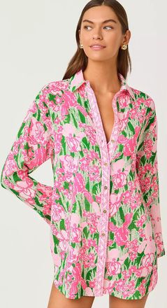 Lilly Pulitzer Kwitney Long Sleeve Cotton Cover-Up