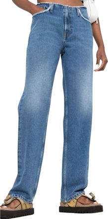 Diesel Womens Denim Jeans Straight Leg Pants - Blue - Size 27W/32L